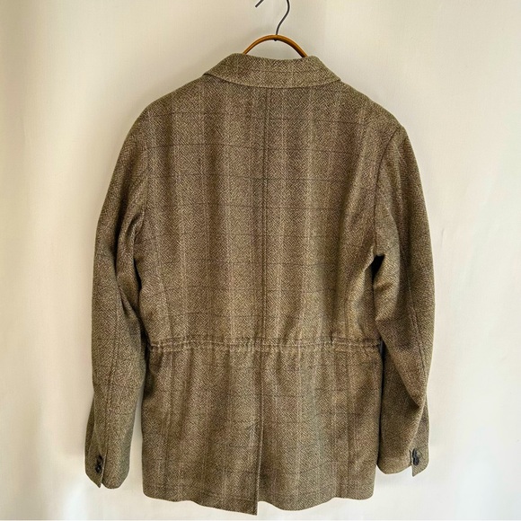 Luciano Barbera ~Italian Wool Windowpane Plaid Coat - Picture 5 of 16